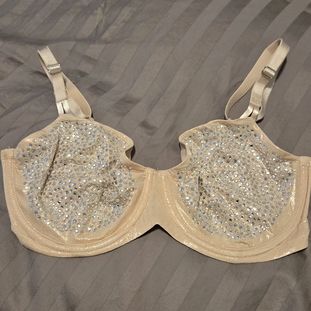 Victoria's Secret Dream Angels Pushup Without Padding Rhinestone Bra, SIZE 34DD - Picture 8 of 12